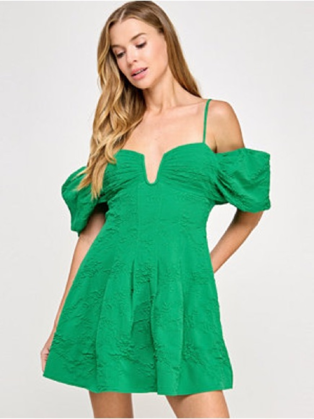 Juniors' Jacquard Fit & Flare Dress
